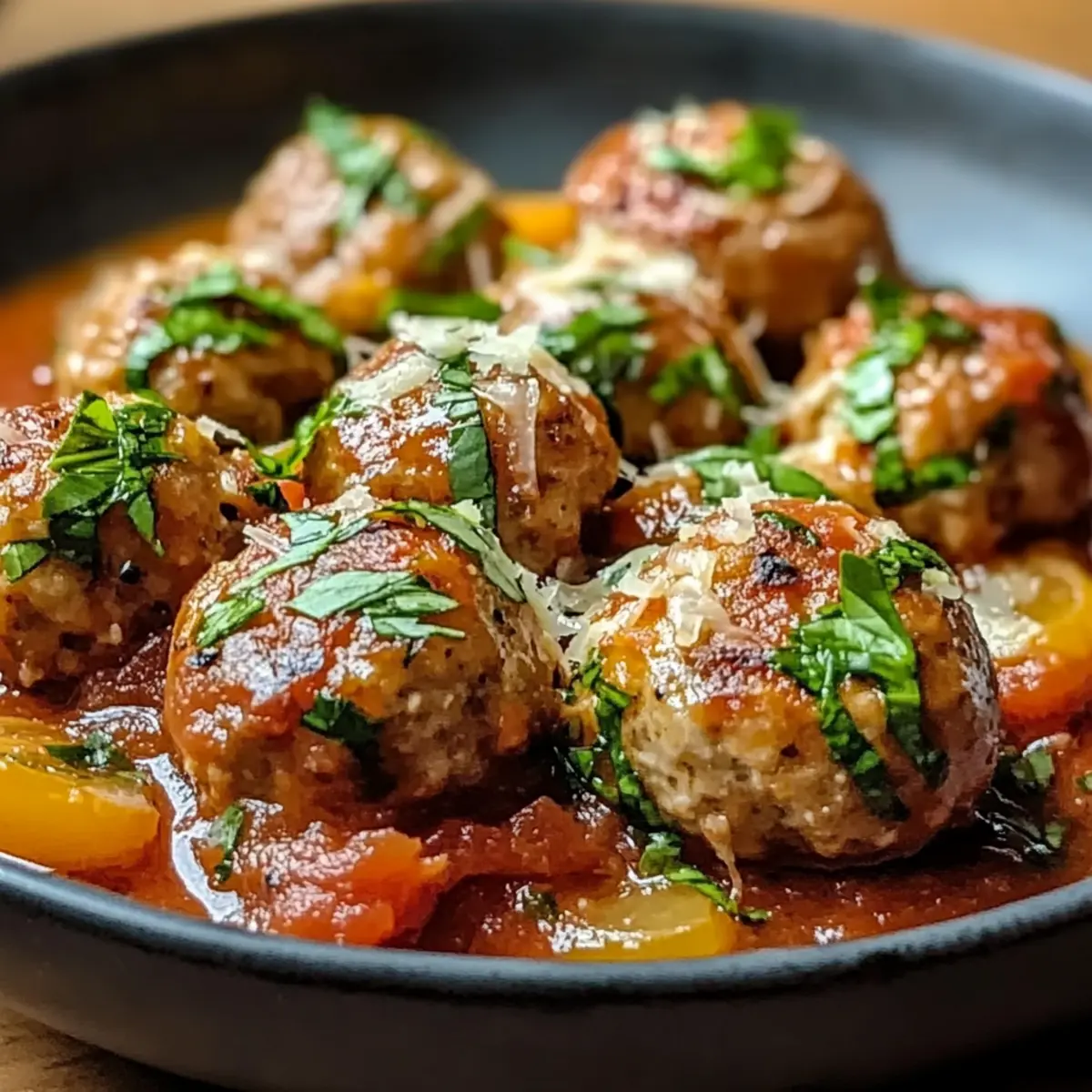 Mediterrane Hackbällchen in Tomatensoße genießen